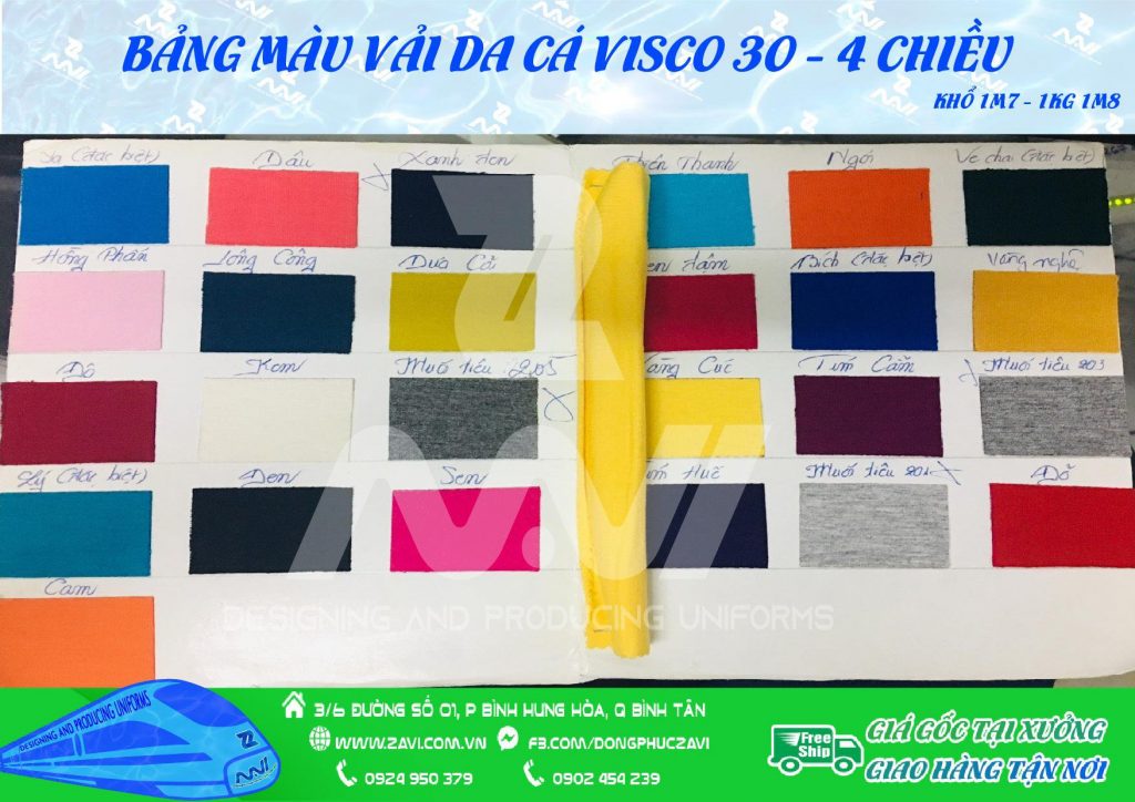 vải da cá visco