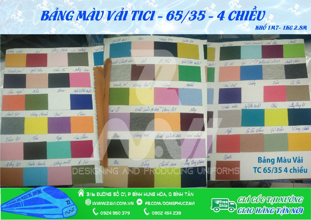 Vải tici 65/35